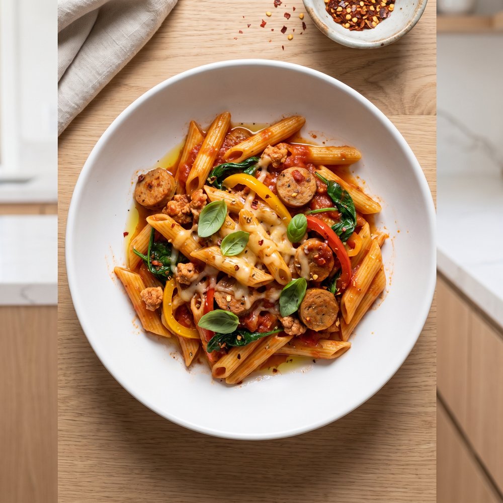 Pressure Cooker Penne with Italian Sausage