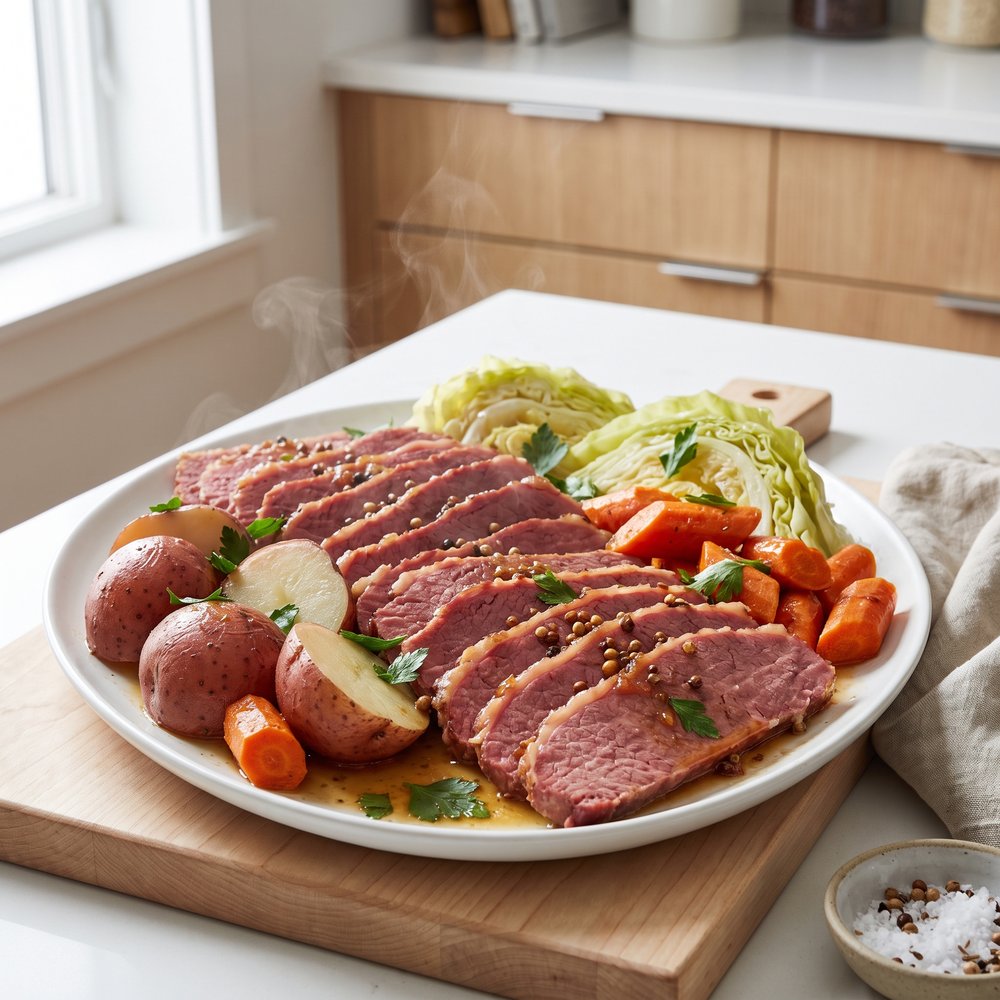 Brown Sugar and Apple-Infused Corned Beef