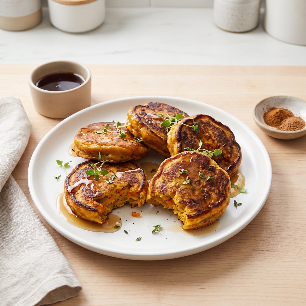 Pumpkin Pancake-Dipped Sausage Patties