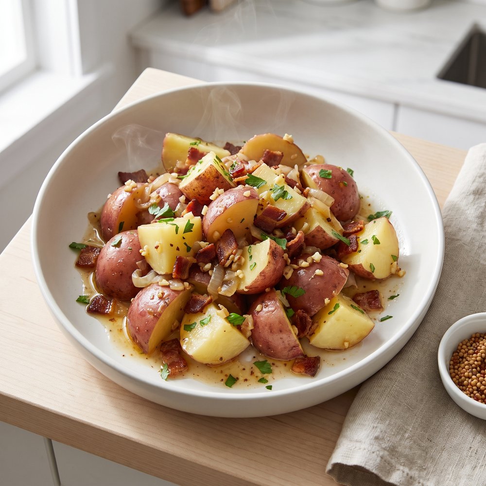 Warm Tangy German-Style Potato Salad