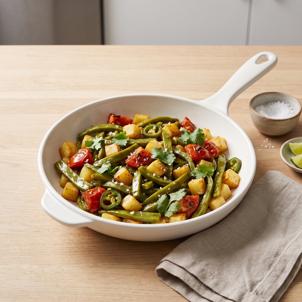 Potatoes with Nopalitos (Papas con Nopales)