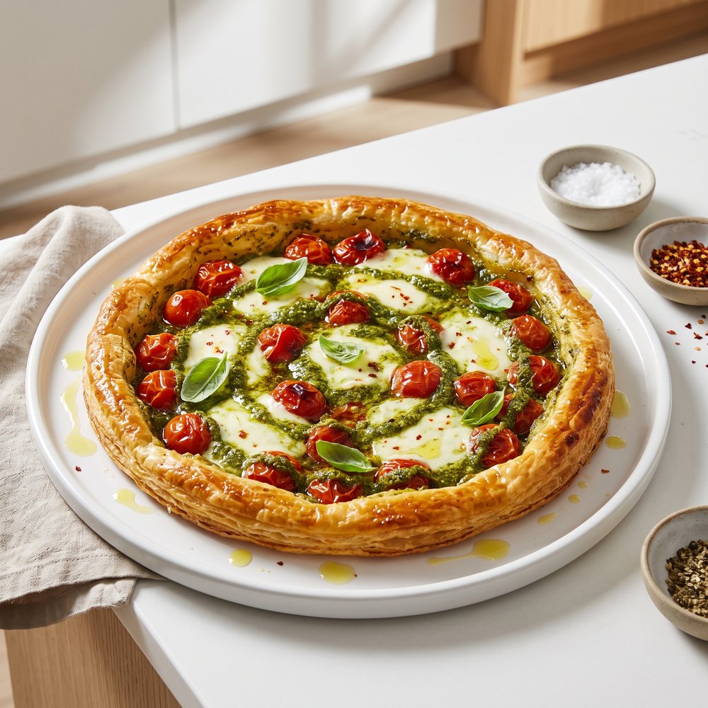 Caprese Puff Pastry Tart