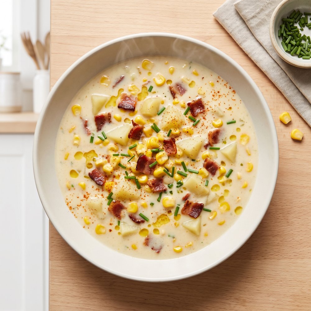 Creamy Corn and Bacon Chowder