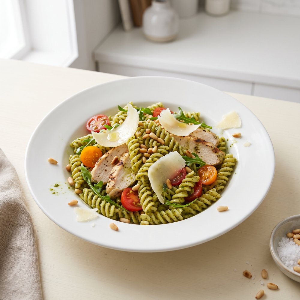 Chicken Pesto Rotini Salad