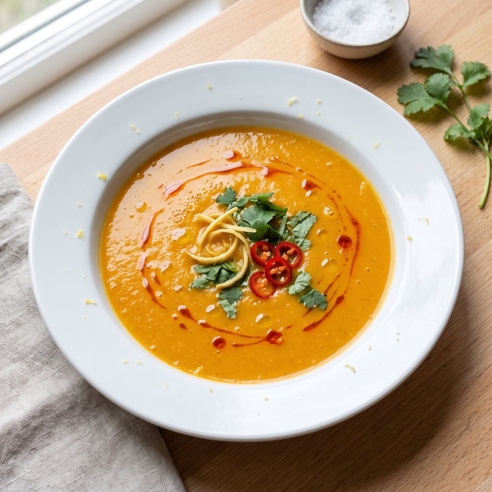 Spicy Sweet Potato and Coconut Soup
