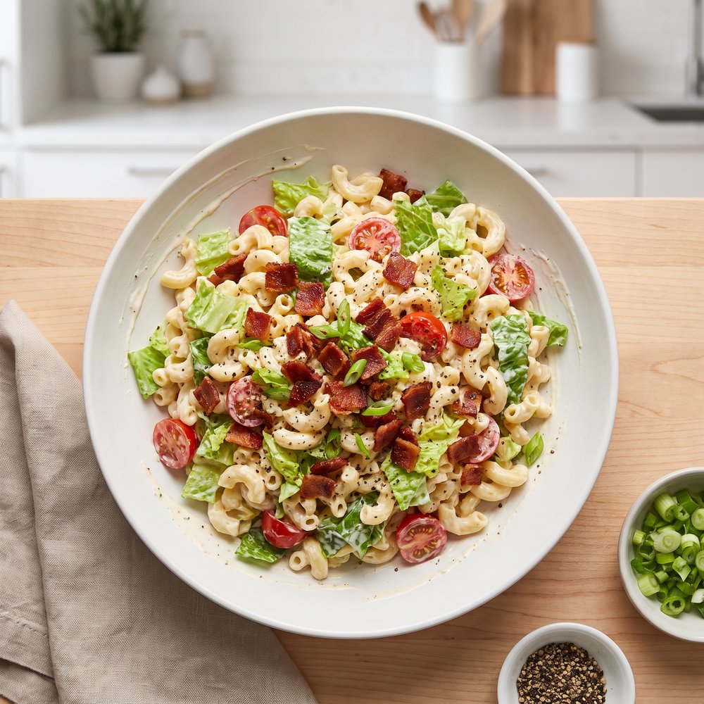 Bacon, Lettuce & Tomato Macaroni Salad
