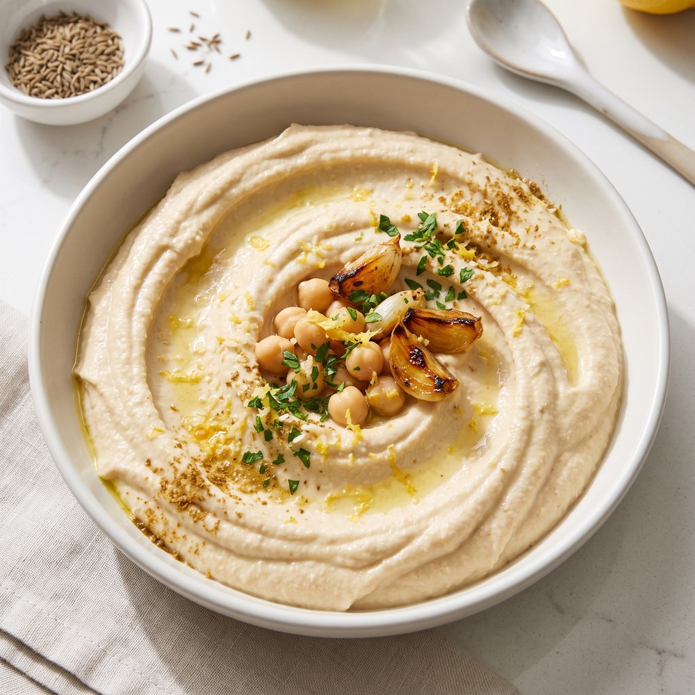 Roasted Garlic and Parmesan Hummus