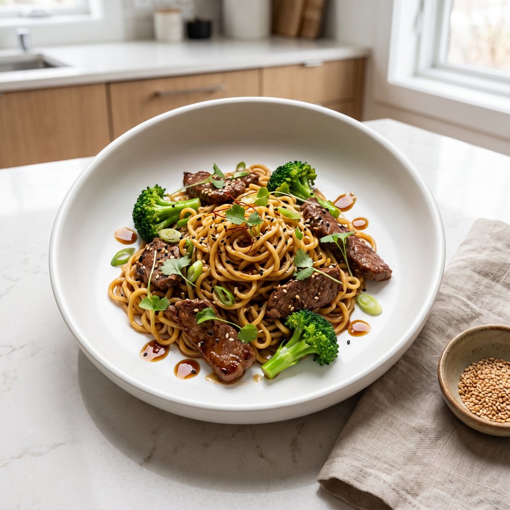Ramen Stir-Fry with Beef and Broccoli