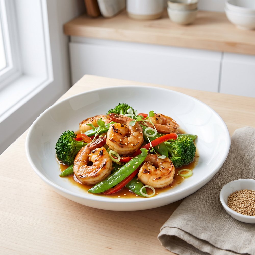 Garlic-Soy Shrimp Stir-Fry