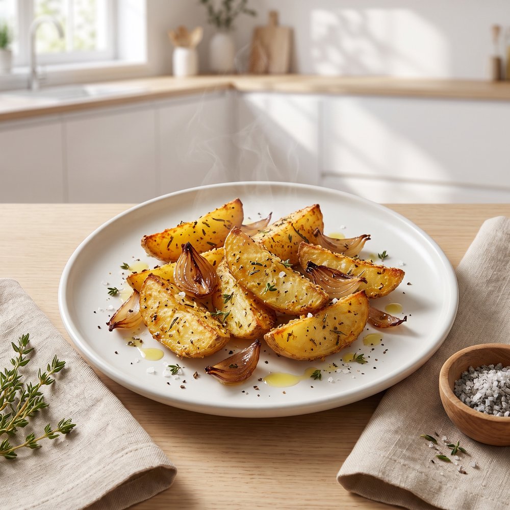 Rosemary–Thyme Roasted Potatoes with Onion