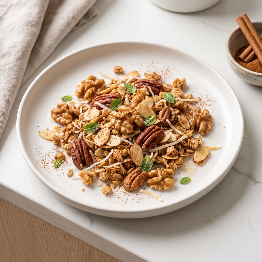 Low-Carb Cinnamon Nut Granola