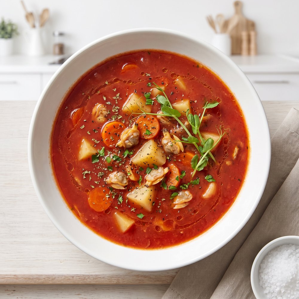 Rhode Island-Style Red Clam Chowder