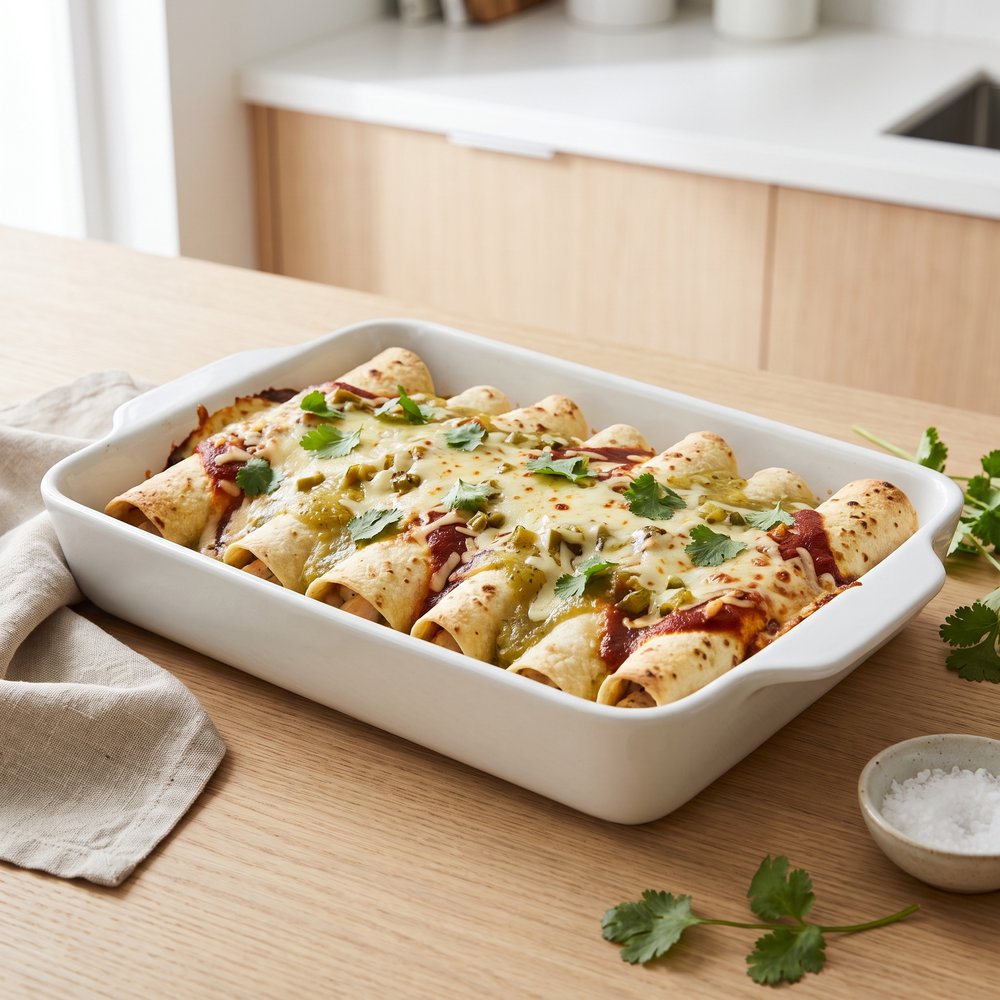 Pressure Cooker Chicken Enchilada Casserole