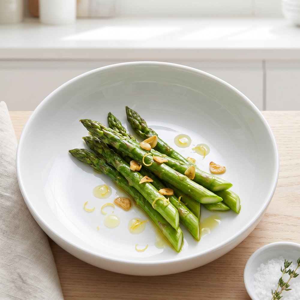 Speedy Garlic-Lemon Asparagus Skillet