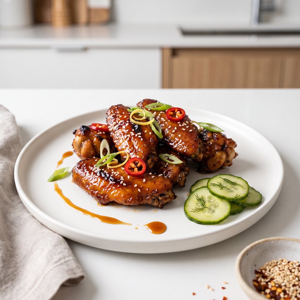 Molasses-Glazed Chicken Wings