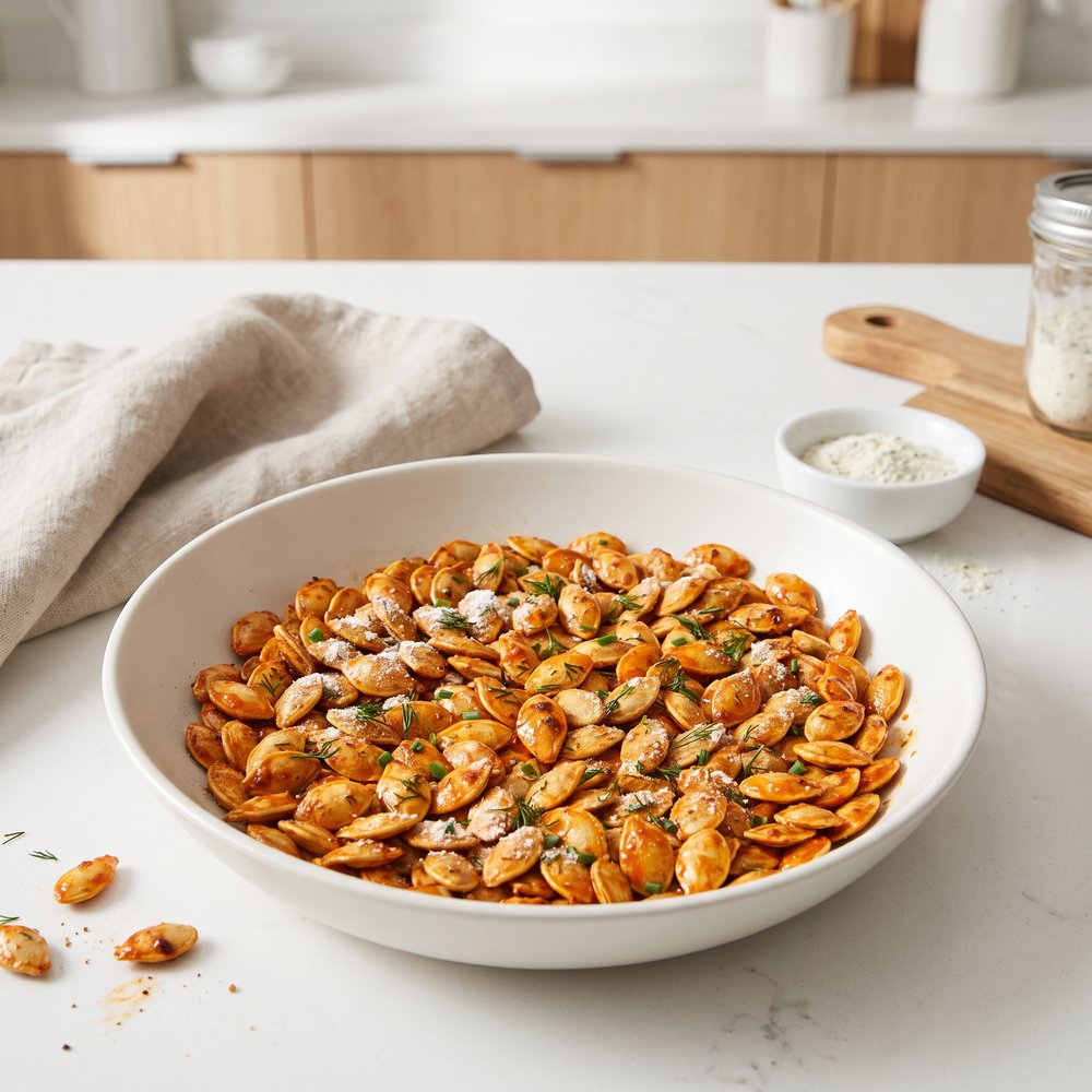 Buffalo-Ranch Roasted Pumpkin Seeds