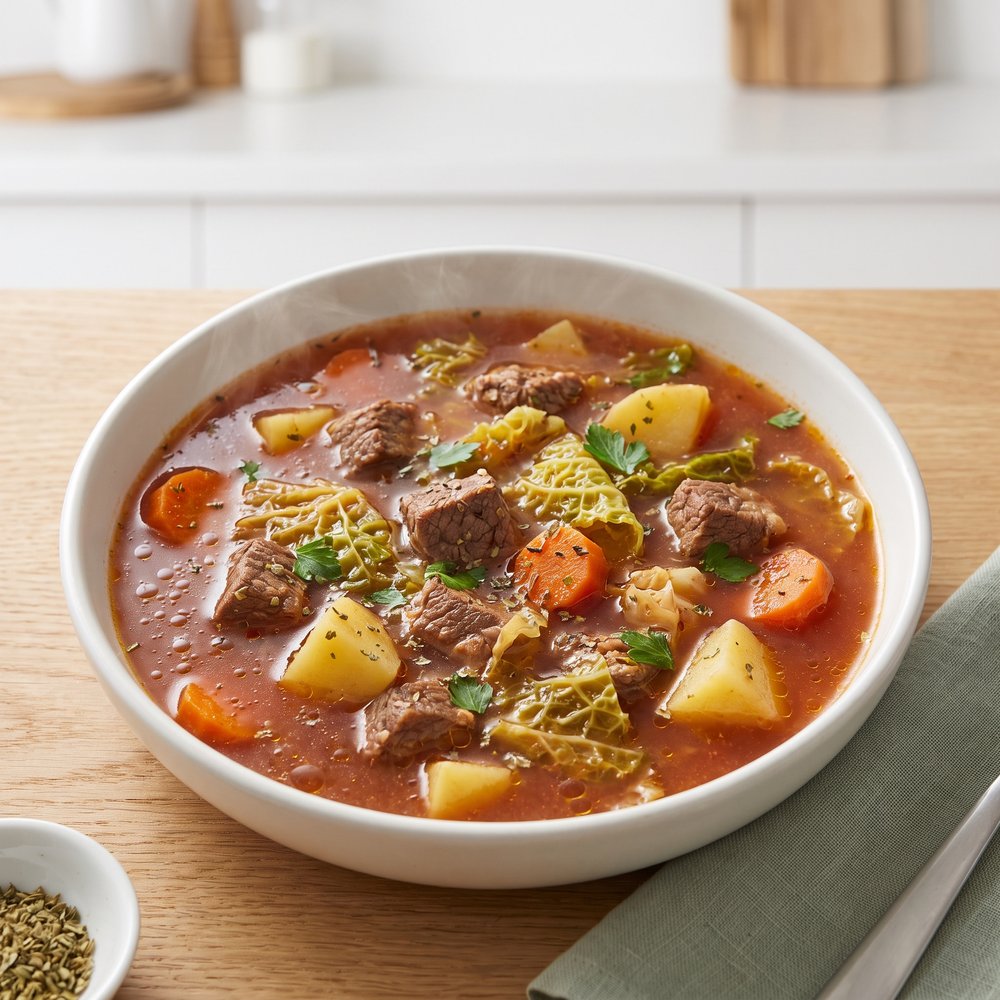 Pressure Cooker Beef and Cabbage Soup