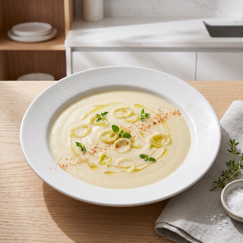 Creamy Leek and Potato Soup (Vegetarian)