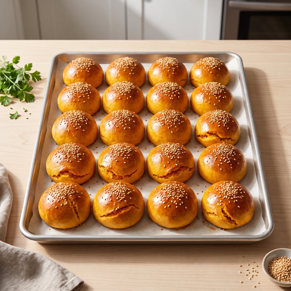 Soft Sweet Potato Burger Buns