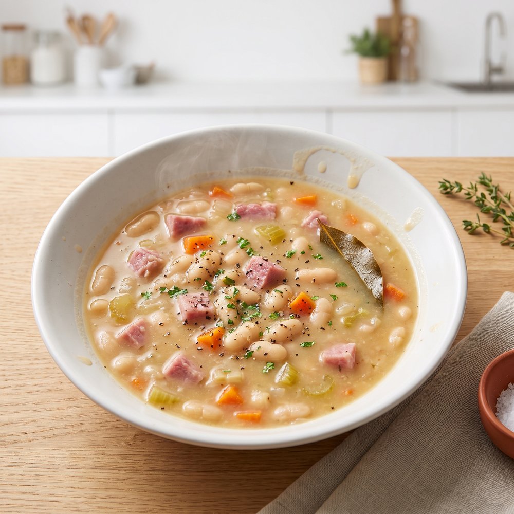 Speedy Ham and White Bean Soup