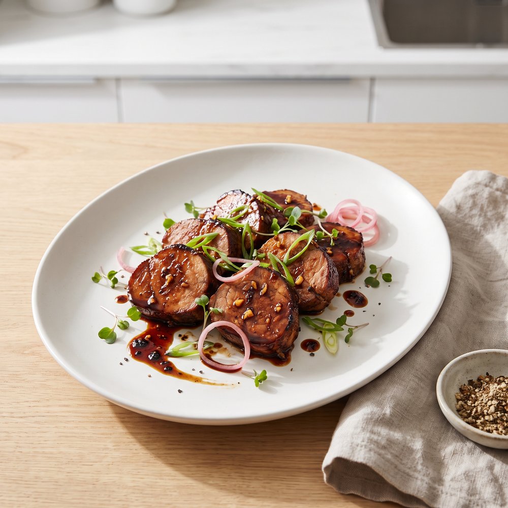 Pork Tenderloin with Molasses Cider Glaze