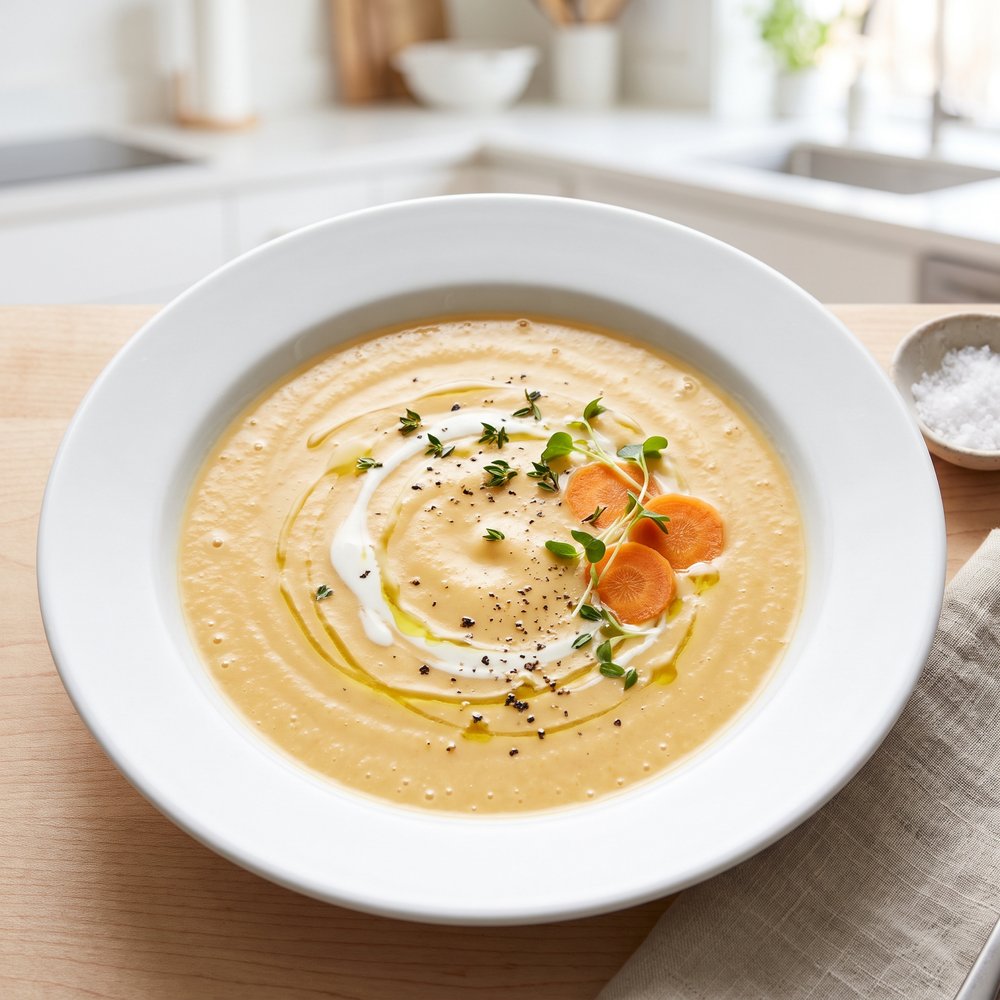 Japanese Sweet Potato and Parsnip Soup