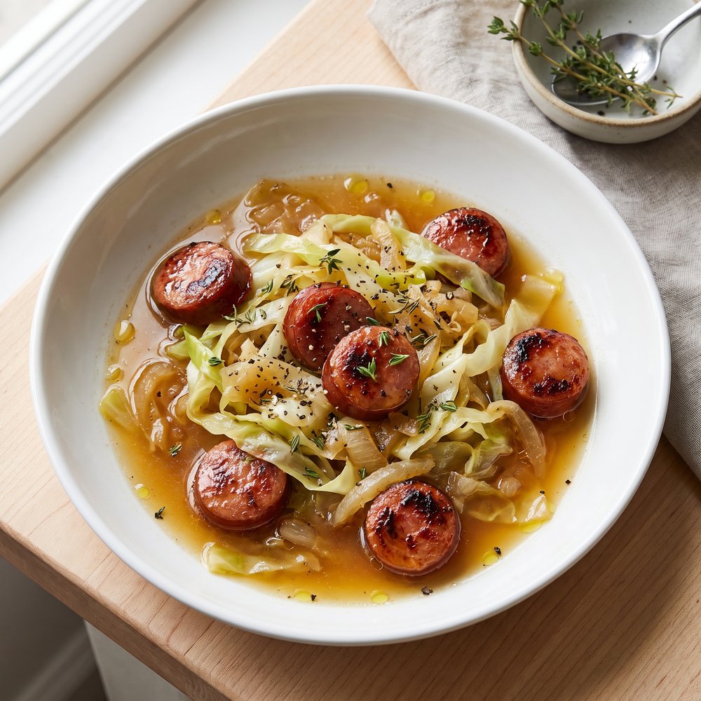 Pressure Cooker Kielbasa with Cabbage