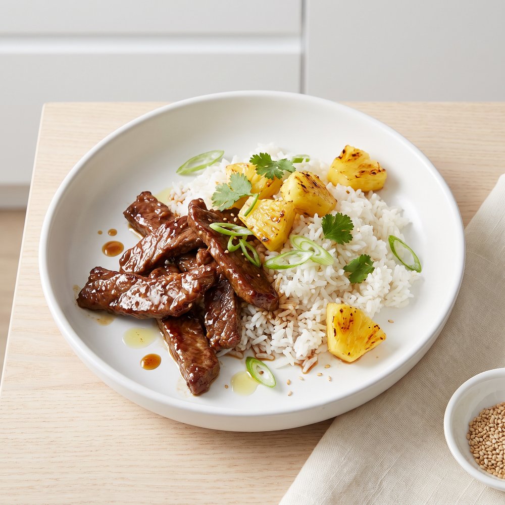 Pineapple and Beef Sirloin Stir-Fry