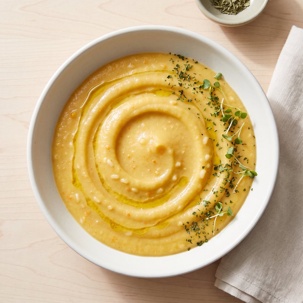 Baby Purée with Yellow Split Peas, Carrots, and Rice