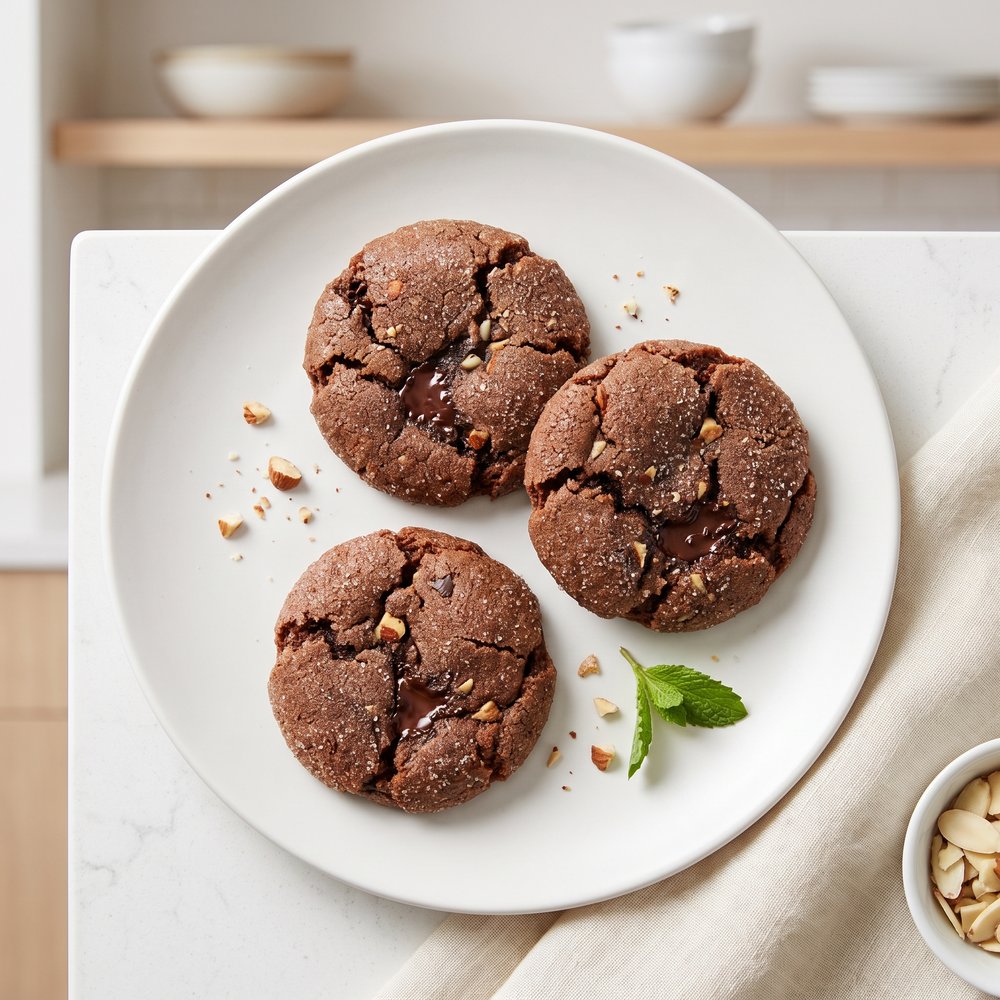 Chocolate-Streaked Almond Macaroons