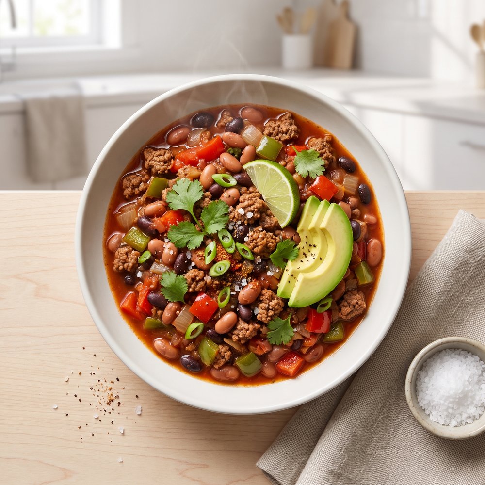 Southern Ground Beef and Bean Skillet