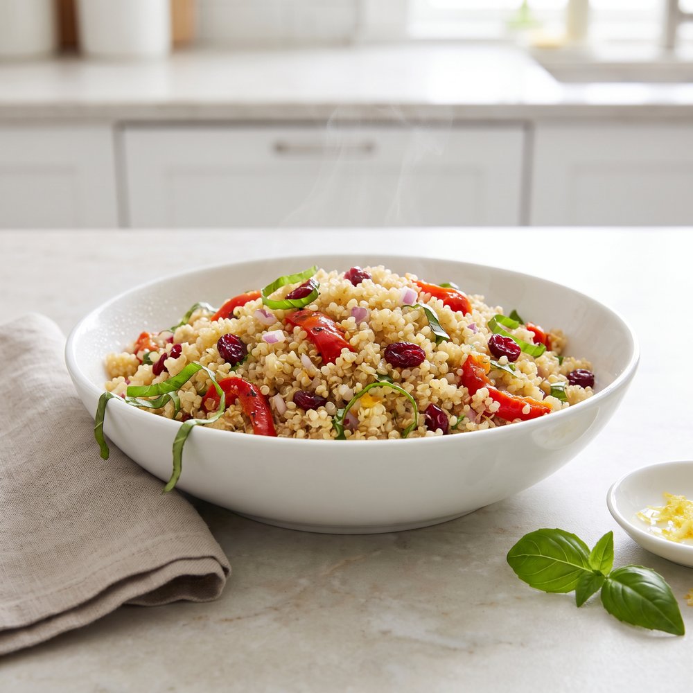 Quinoa Salad with Lemon and Fresh Basil