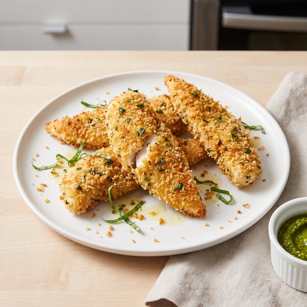 Oven-Baked Pesto Chicken Tenders