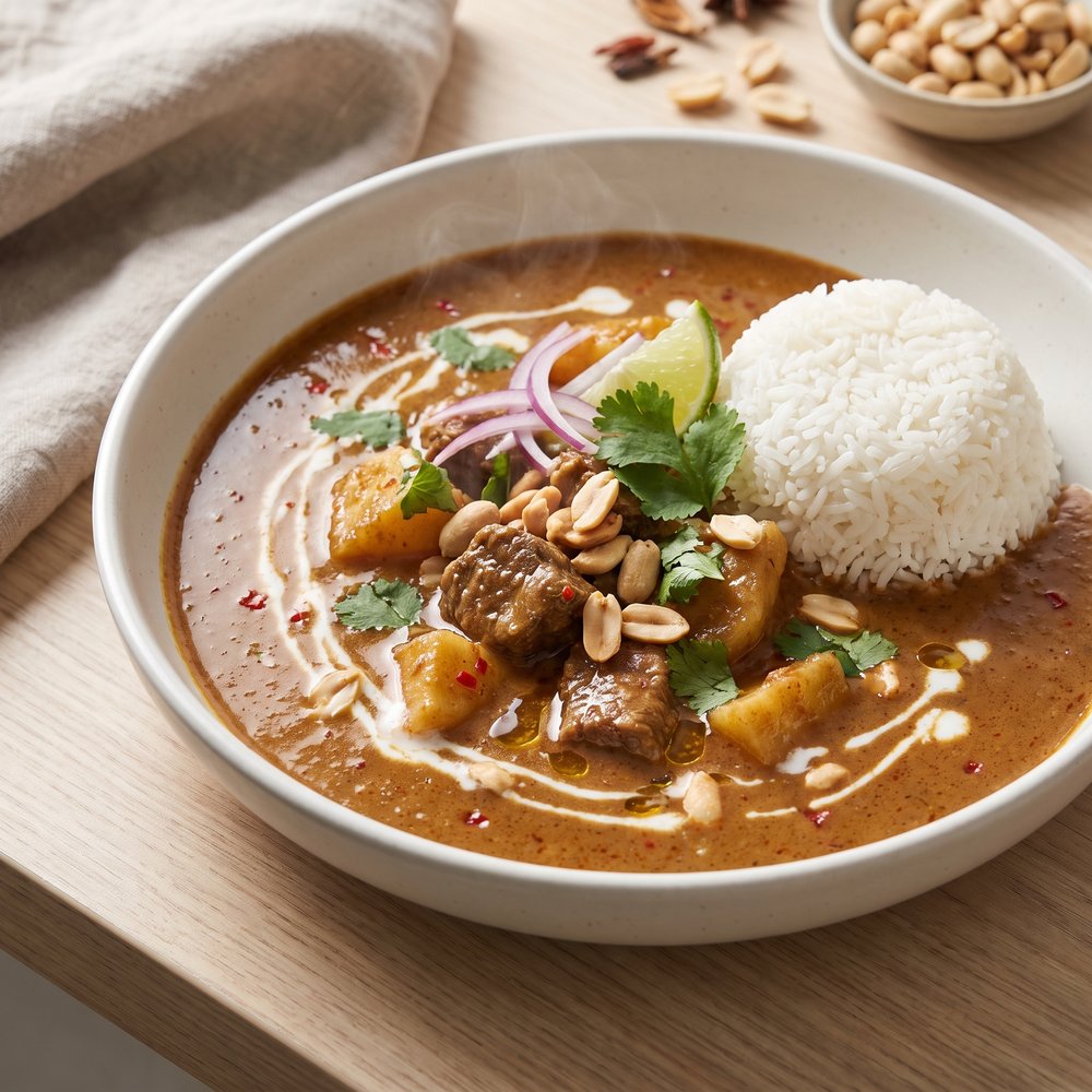 Slow Cooker Beef Massaman Curry (2500 kcal OMAD)