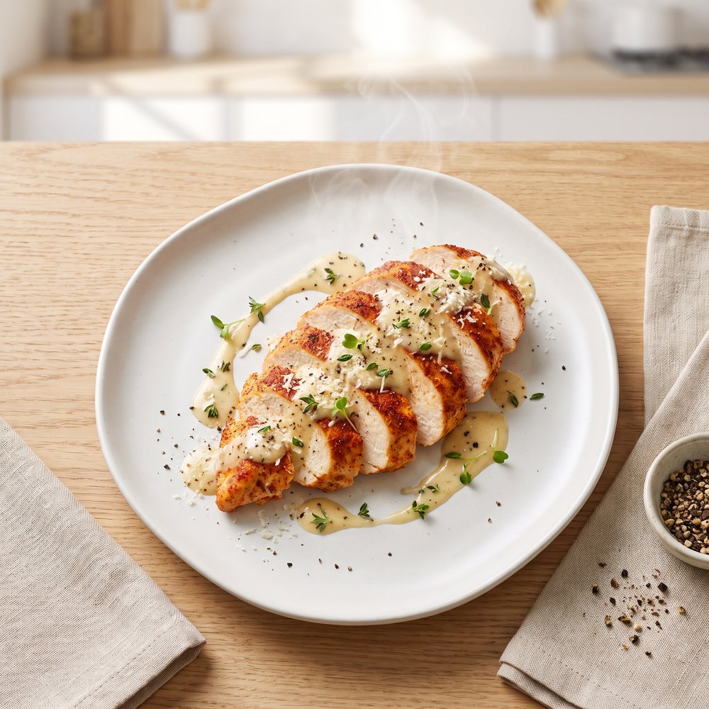 Cajun-Style Sous Vide Chicken Breasts with Creamy Pan Sauce