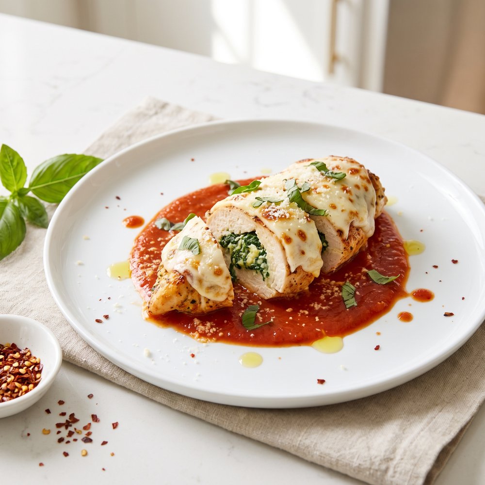 Spinach-Parmesan Stuffed Chicken Florentine