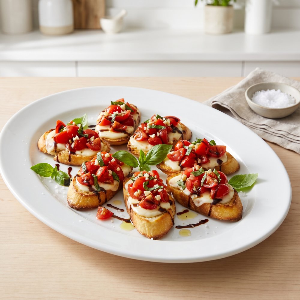 Balsamic Tomato Bruschetta with Basil