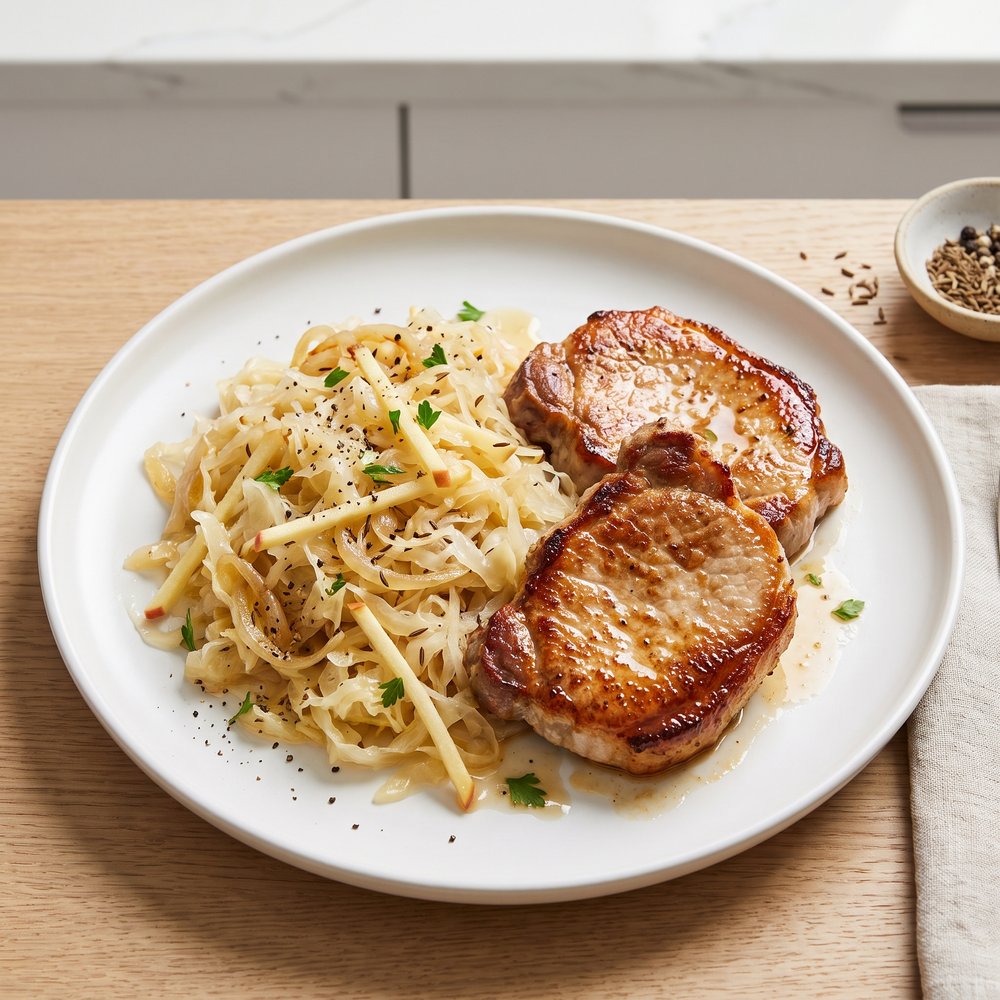 Pork Chops and Sauerkraut