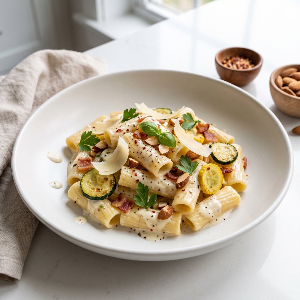 Summer Squash Chicken Alfredo Recipe