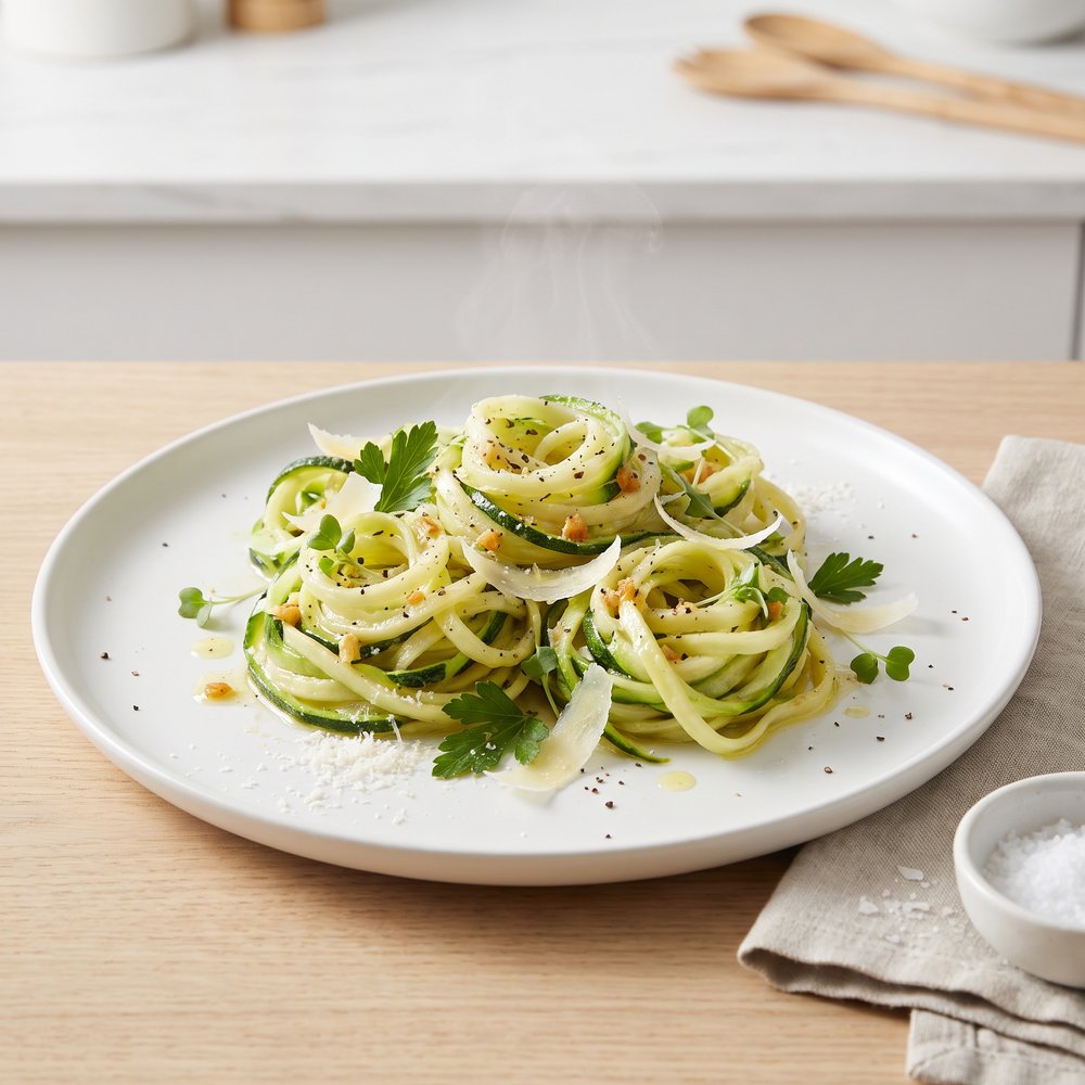 Garlic-Parmesan Zucchini Zoodles