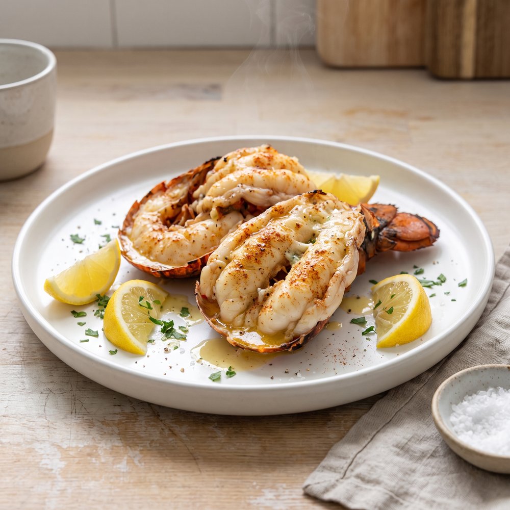 Butter-Broiled Lobster Tails