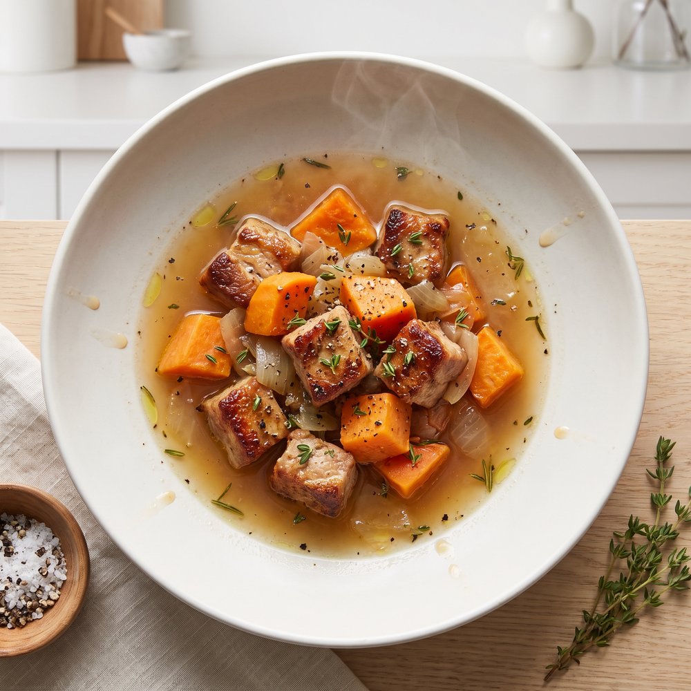 Sherry-Kissed Pork and Sweet Potato Stew