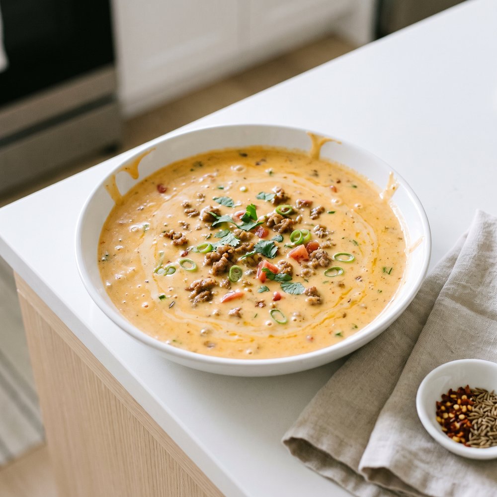 Pressure Cooker Sausage Queso Dip