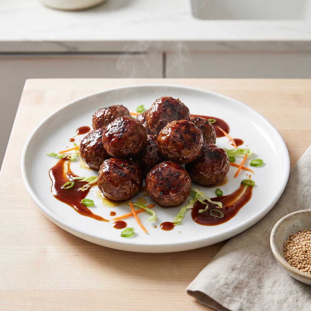 Mongolian-Style Beef and Lamb Meatballs