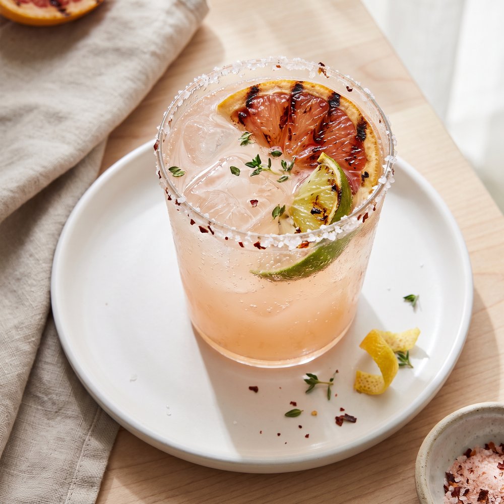 Grilled Grapefruit Paloma Cocktail