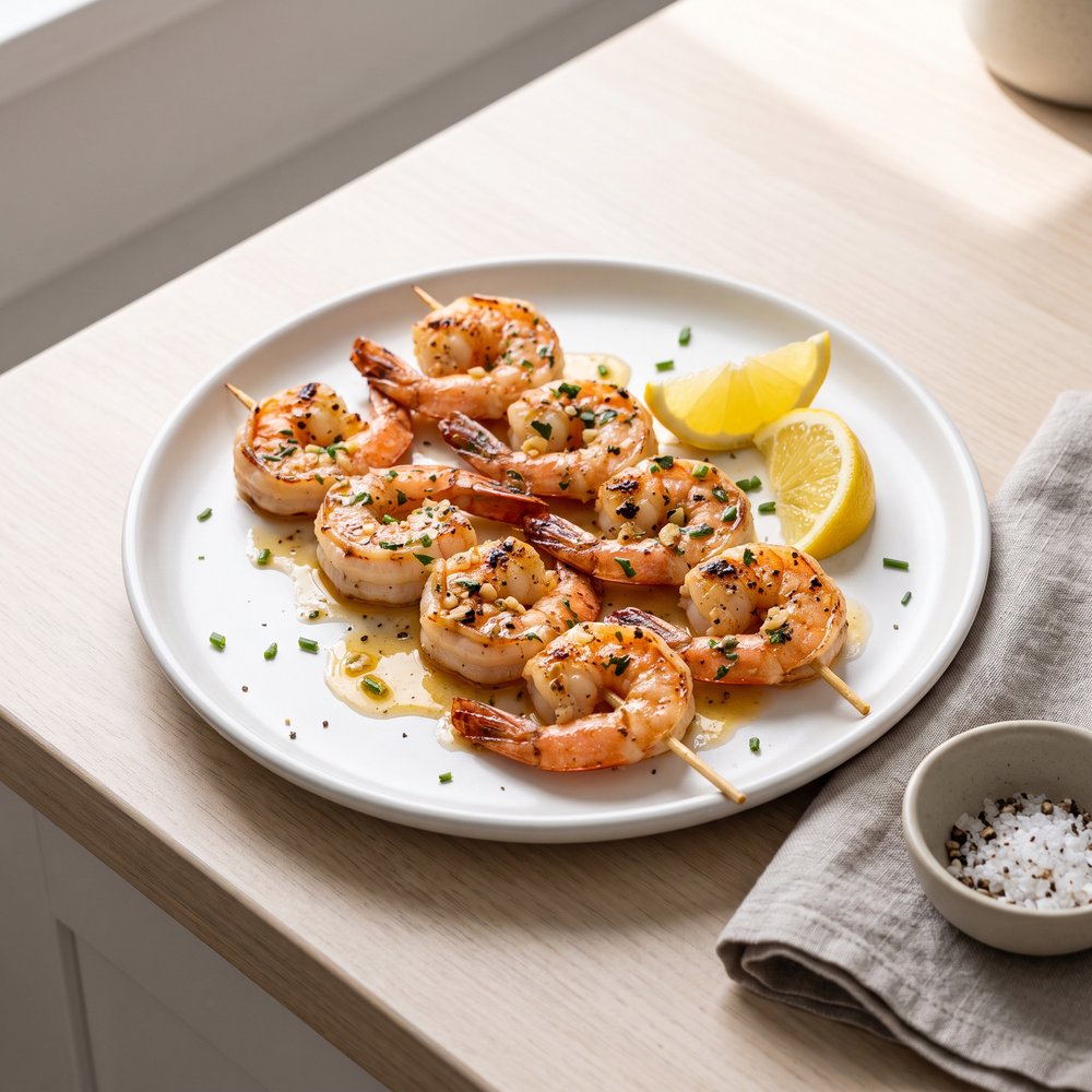 Our Backyard Grilled Garlic-Butter Shrimp