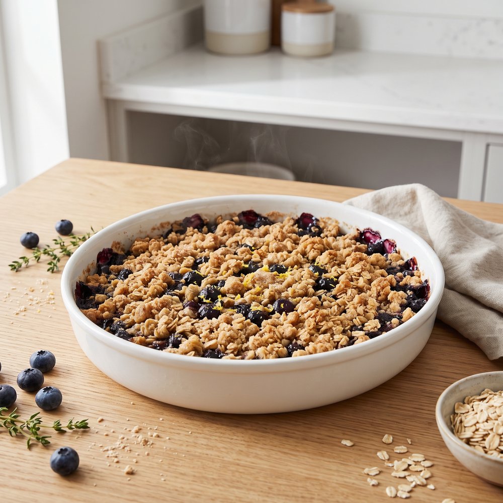 Brown Sugar Oat Blueberry Crumble
