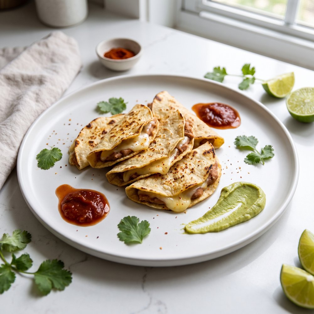 Air Fryer Mini Bean and Cheese Tacos