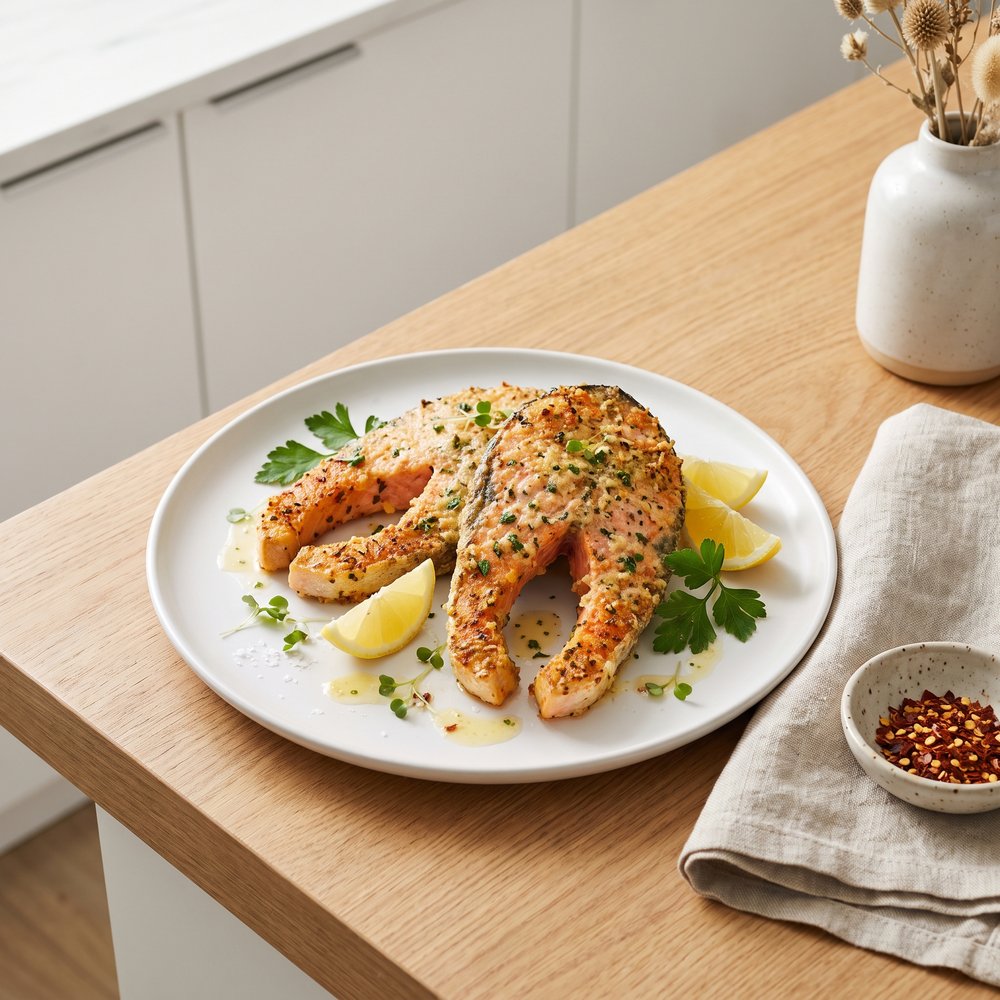 Baked Salmon Steak