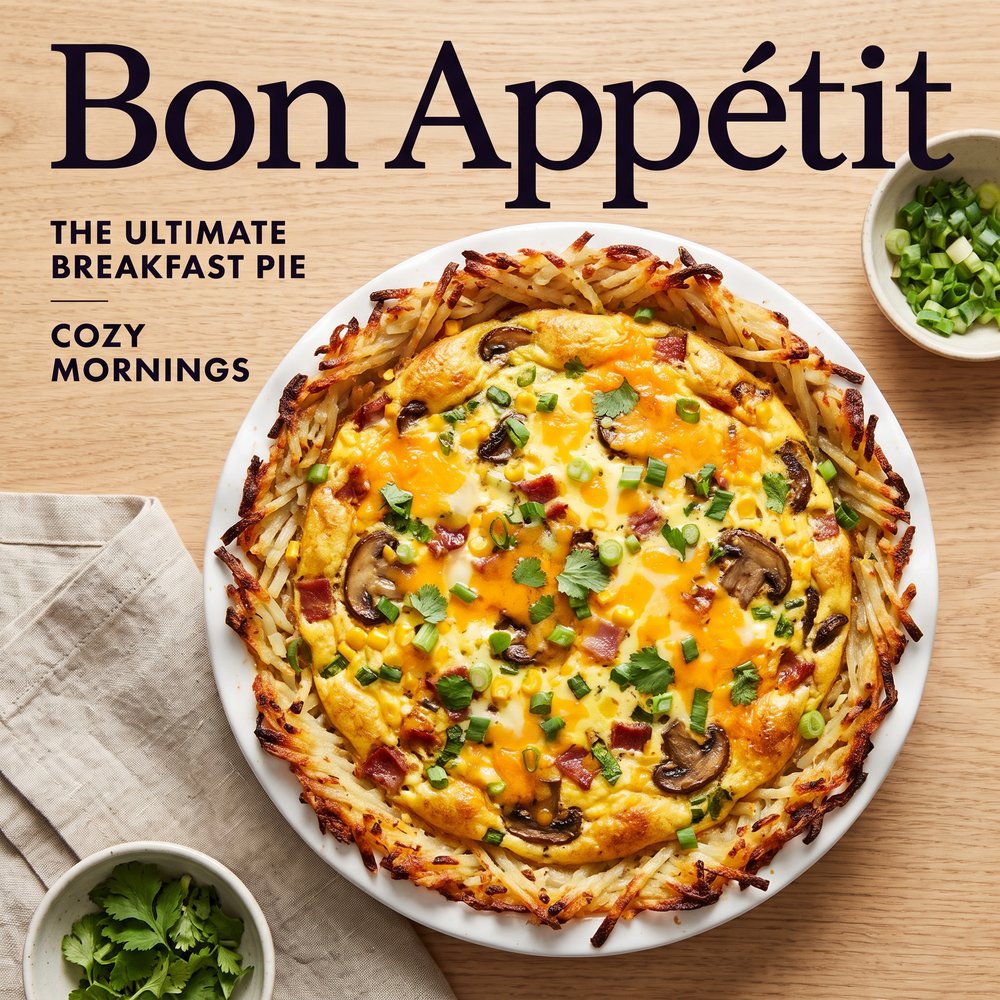 Charred Corn and Hash Brown Breakfast Pie